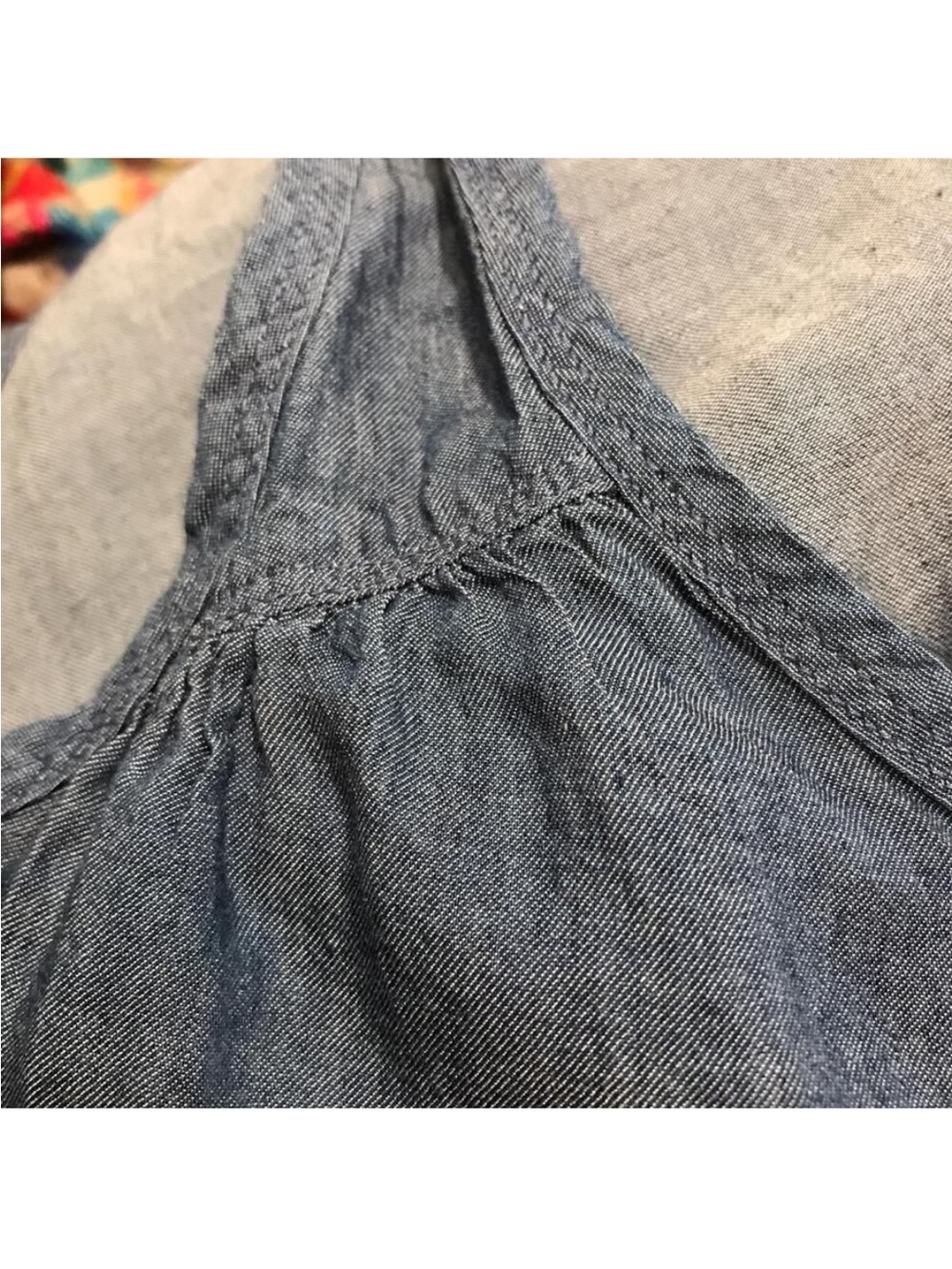 The North Face Denim Blue Crisscross Keyhole Tank Size Small - Picture 4 of 6